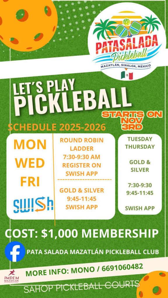 schedule for Pata-Salada Mazatlan Pickleball Club